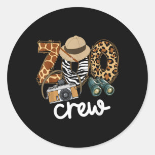 Zoo Crew Leonard Safari Animal Kingdom Zoo Keeper Classic Round Sticker