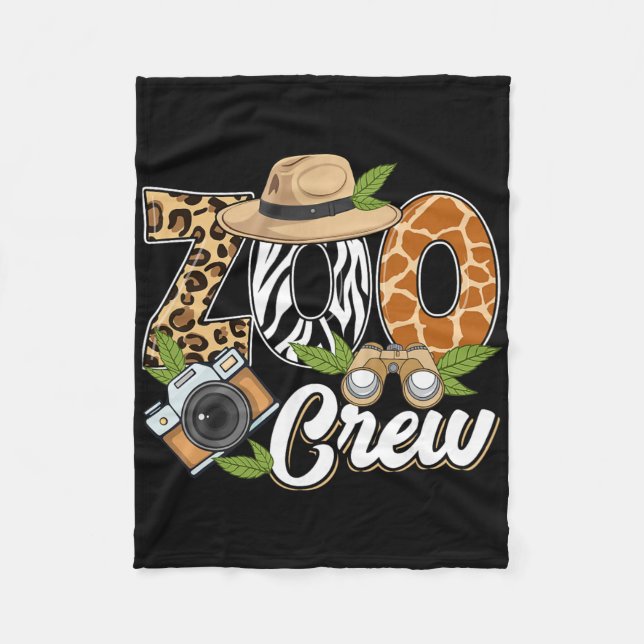 Zoo Crew Safari Animals Wildlife Animal Wild Field Fleece Blanket (Front)