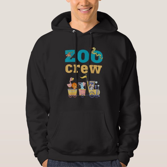 Zoo Crew Zookeeper Family Trip Zoo Visitor Wildlif Hoodie (Front)