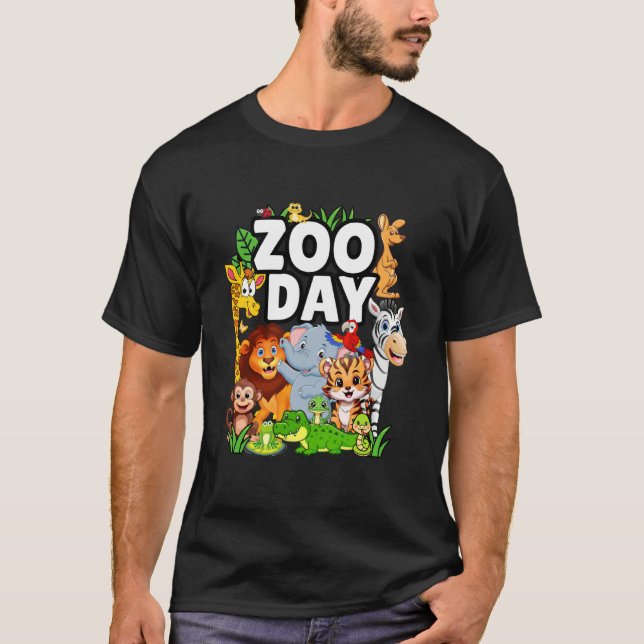 Zoo Day Field Trip Wildlife Party Safari Animals T-Shirt (Front)