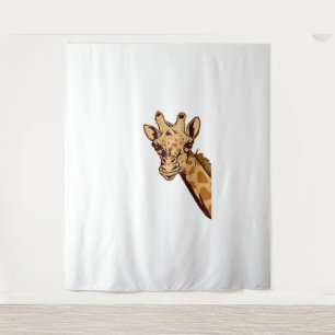 Zoo Giraffe Animal - African Savanna Zookeeper Saf Tapestry
