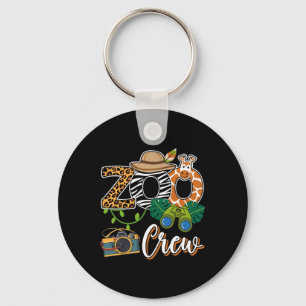 Zoo Giraffe Crew Safari Animal Zoo Keeper Kids Fie Key Ring