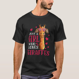 Zoo Giraffe  Just A Girl Who Loves Giraffes T-Shirt