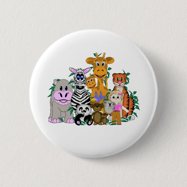 ZOO Girl 6 Cm Round Badge (Front)