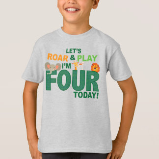 zoo / jungle theme Fourth 4th birthday T-Shirt
