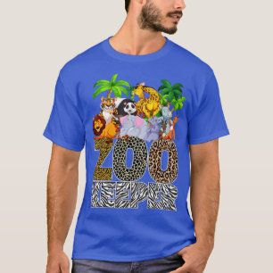 Zoo Keeper African Animals Leopard Print Zebra Zoo T-Shirt