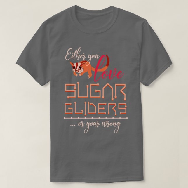 Zoo Keeper Gift Australia Animal Sugar Glider T-Shirt (Design Front)