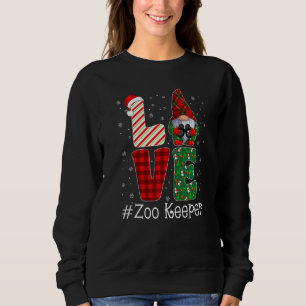 Zoo Keeper LOVE Gnome Funny Matching Pajama Christ Sweatshirt