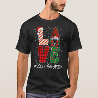 Zoo Keeper LOVE Gnome Funny Matching Pajama Christ T-Shirt