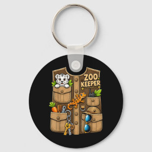 Zoo Keeper Safari Wildlife Animals Zookeeper Key Ring
