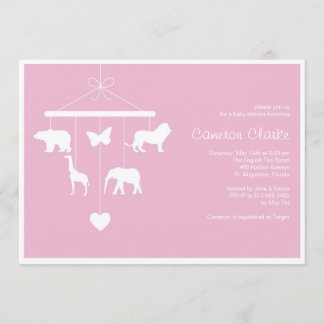 Zoo Mobile Baby Shower Invitation