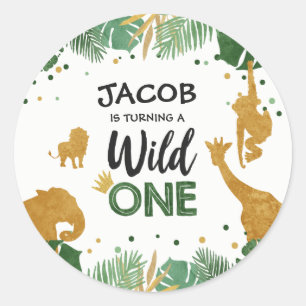 Zoo Party Favour Tags Safari Jungle Wild One