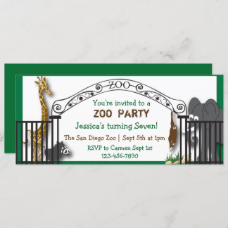 Zoo Party Invitation