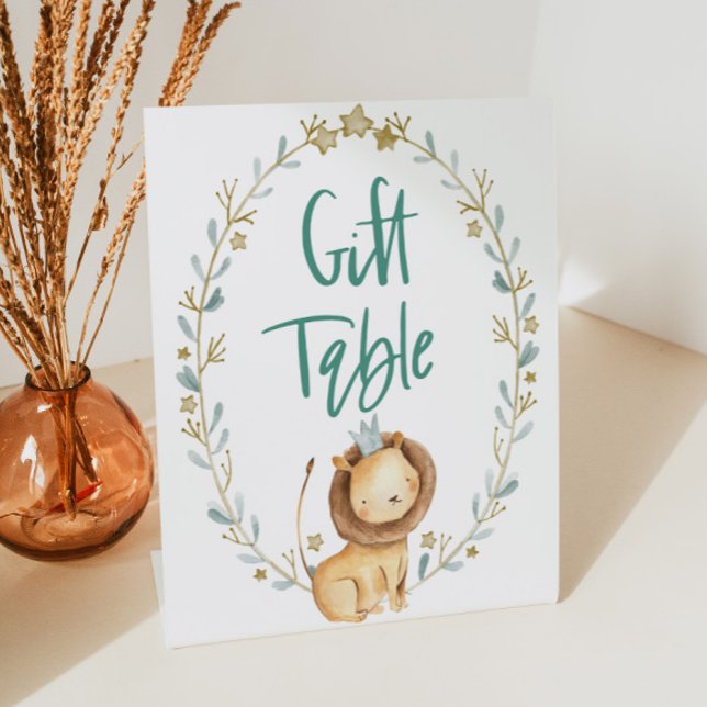 Zoo Safari Animal Lion Baby Shower Gift Table Sign (Creator Uploaded)