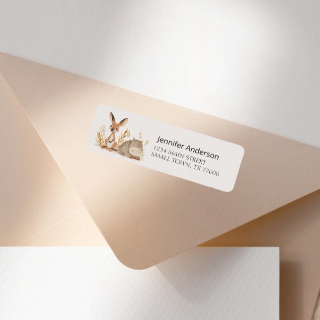 Zoo Safari Nursery Animals Baby Shower Address (Creator Uploaded)