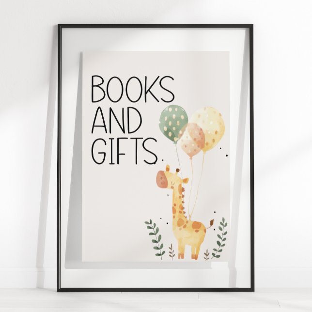 Zoo Safari Nursery Animals Baby Shower Books Gifts Poster (Creator Uploaded)