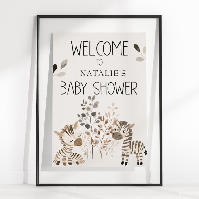 Zoo Safari Nursery Animals Baby Shower Sign (Creator Uploaded)