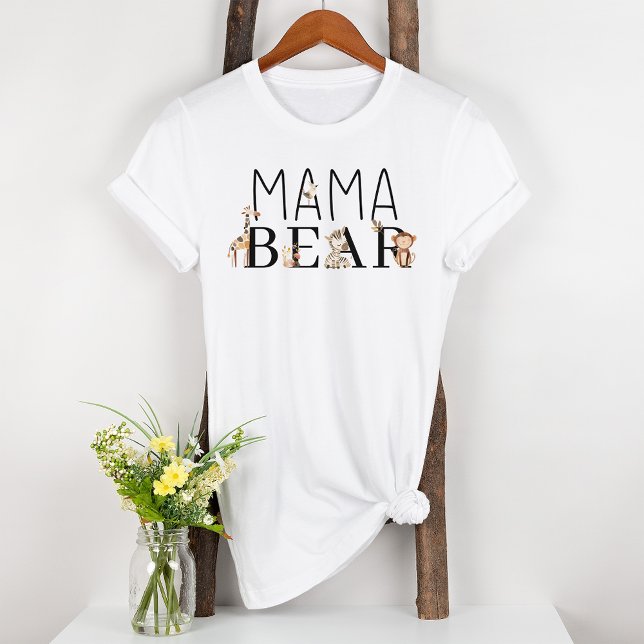 Zoo Safari Nursery Animals Maternity Mama Bear T-Shirt (Creator Uploaded)