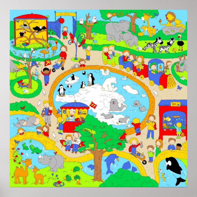 Zoo scene poster (Front)