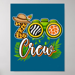 Zoo squad team crew jungle safari wildlife poster