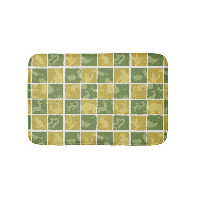zoo themed pattern bath mat (Front)