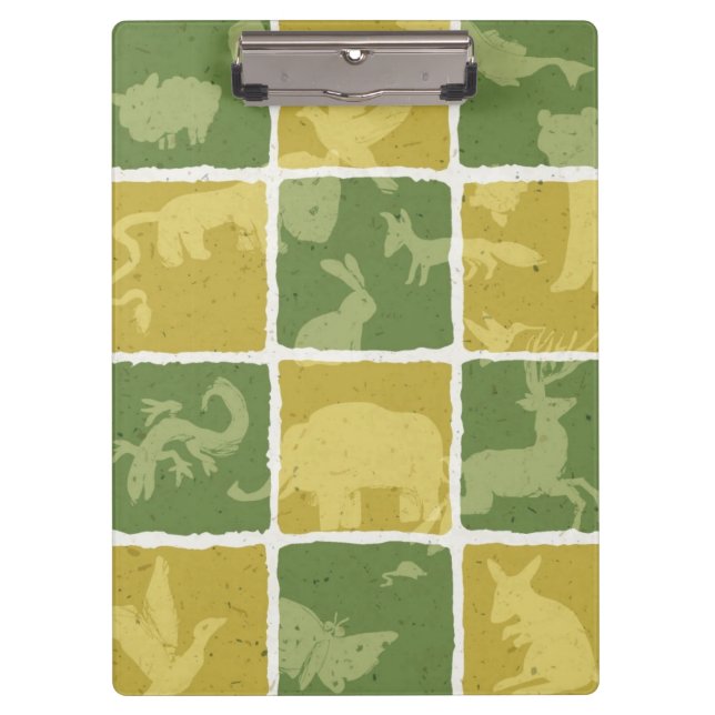 zoo themed pattern clipboard (Front)