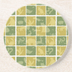zoo themed pattern coaster