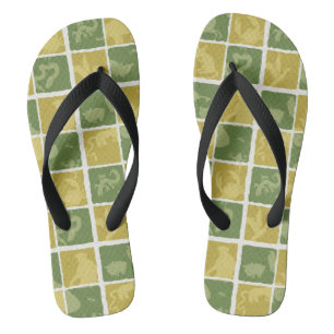 zoo themed pattern jandals