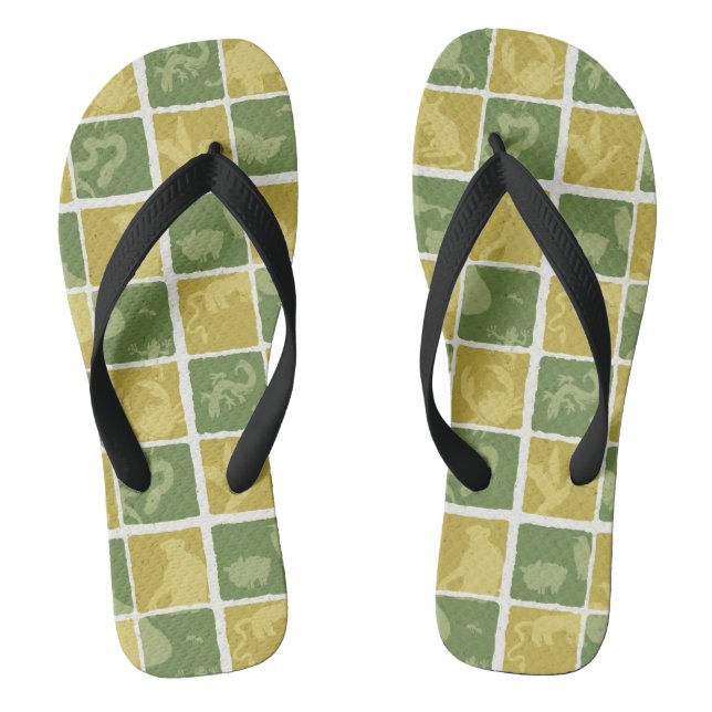 zoo themed pattern jandals (Footbed)