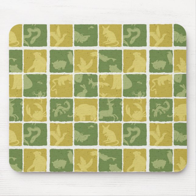 zoo themed pattern mouse pad (Front)