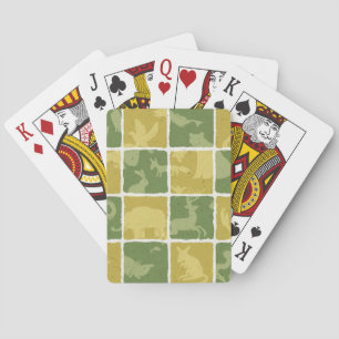 zoo themed pattern playing cards
