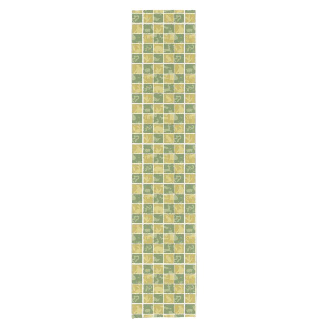 zoo themed pattern short table runner (Front)