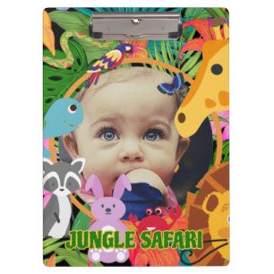 Zoo Wild Animal Jungle Safari Kids Birthday Clipboard