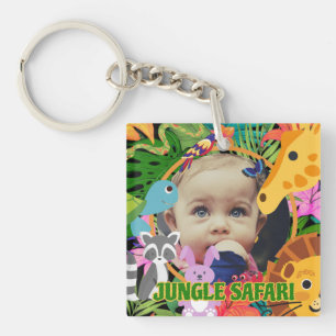 Zoo Wild Animal Jungle Safari Kids birthday Key Ring