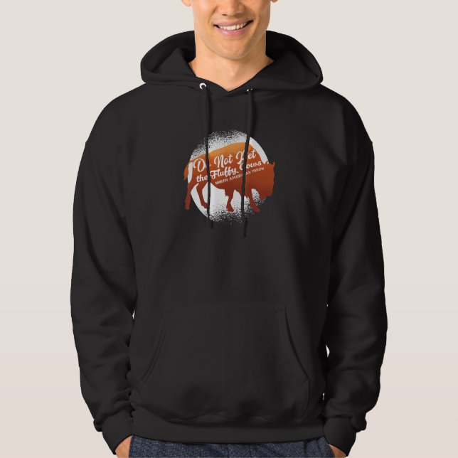 Zoo Wildlife Animal Zookeeper North American Bison Hoodie (Front)