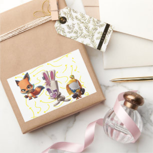 Zooba skippy rectangular sticker