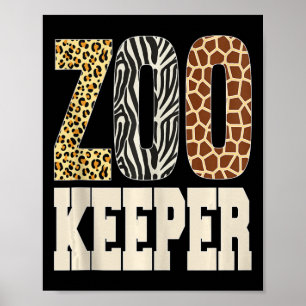 Zookeeper Animals Zoo Wildlife Lover Safari Savann Poster