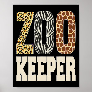Zookeeper Animals Zoo Wildlife Lover Safari Savann Poster