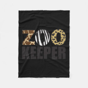 Zookeeper Animals Zoo Wildlife Safari Halloween Co Fleece Blanket