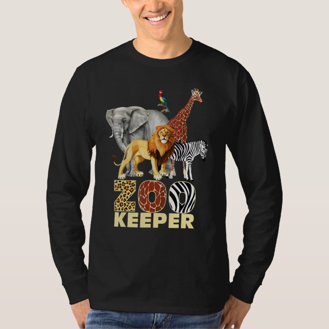 Zookeeper Costume African Animals Savanna Zoo Keep T-Shirt (Front)