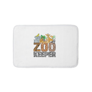 Zookeeper Costume Zebra Wild Print African Animal Bath Mat
