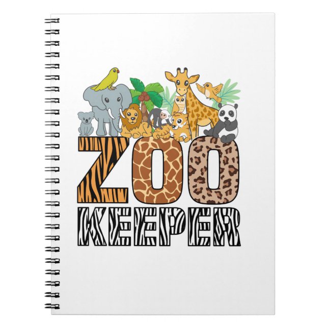Zookeeper Costume Zebra Wild Print African Animal  Notebook (Front)