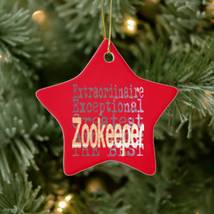 Zookeeper Extraordinaire Ceramic Tree Decoration