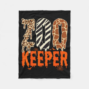 Zookeeper Funny Halloween Costume Zoo Keeper Anima Fleece Blanket