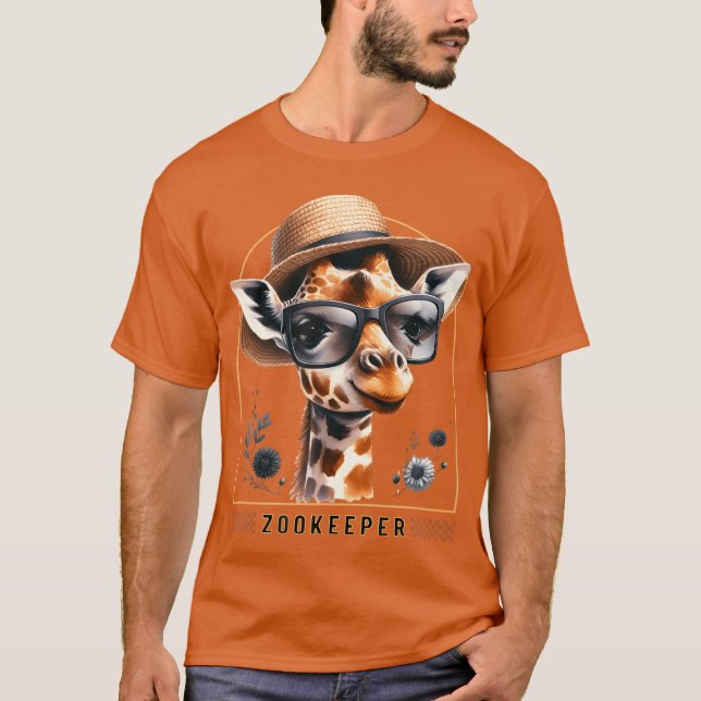 Zookeeper Giraffe Safari Zoo Keepeer - creative 1 T-Shirt (Front)
