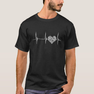 Zookeeper Hearbeat EKG Pulse Wildlife Animal Lover T-Shirt
