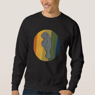 Zookeeper Retro Manatee Sea Cow Vintage Manatees Sweatshirt