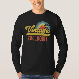 Zoologist Vintage Sunset Profession Retro Job Titl T-Shirt