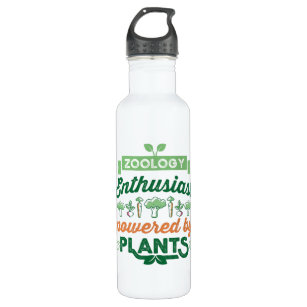 Zoology Enthusiast powered by Plants Vegan Gift 710 Ml Water Bottle