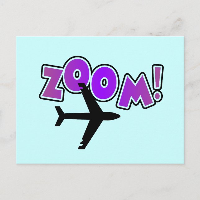 Zoom Aeroplane Tshirts and Gifts Postcard (Front)